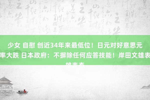 少女 自慰 创近34年来最低位！日元对好意思元汇率大跌 日本政府：不摒除任何应答技能！岸田文雄表态