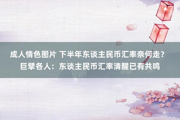 成人情色图片 下半年东谈主民币汇率奈何走？ 巨擘各人：东谈主民币汇率清醒已有共鸣