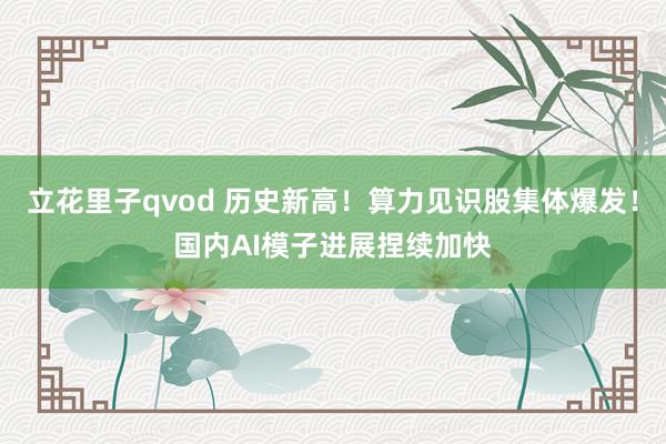立花里子qvod 历史新高！算力见识股集体爆发！国内AI模子进展捏续加快