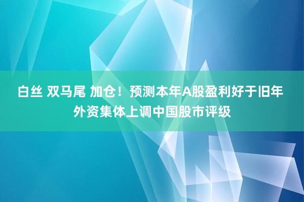 白丝 双马尾 加仓！预测本年A股盈利好于旧年 外资集体上调中国股市评级